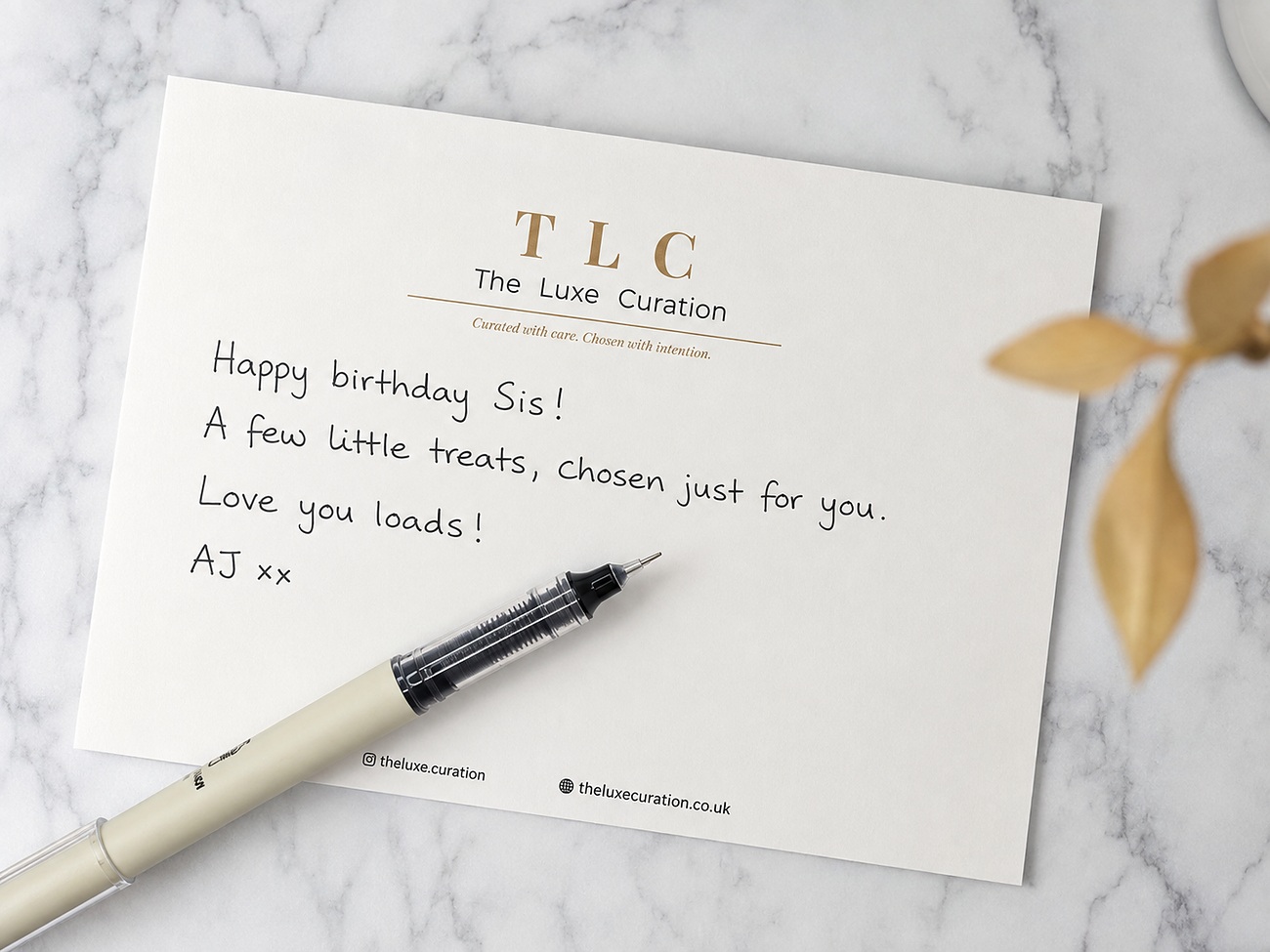 TLC box with floral planner and Caudalie